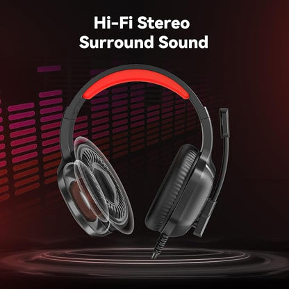 Gaming Headset with Microphone for Pc, Xbox One Series X/s, Stereo Wired Noise - Image 2
