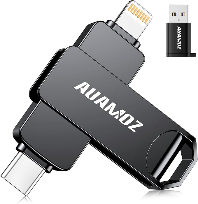 256GB Flash Drive Intended for iPhone, Memory Stick Storage Files Photos Videos by AUAMOZ