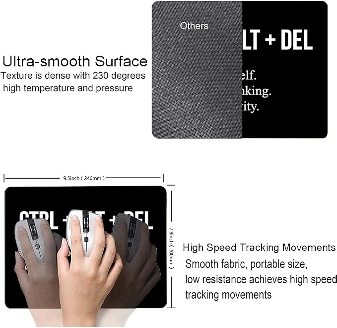 Motivational Mouse Pad, Square Mouse Mat Waterproof Mousepad Non-Slip Rubber - Image 5
