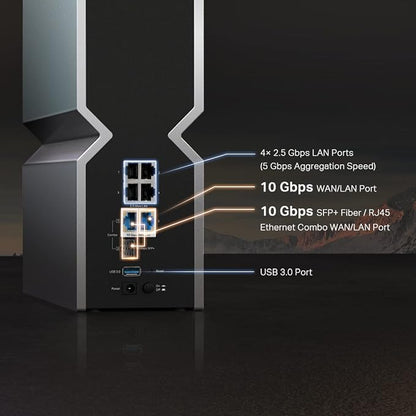 TP-Link Tri-Band BE19000 WiFi 7 Router | 12-Stream 19 Gbps | 2×10G + 4×2.5G - Image 5