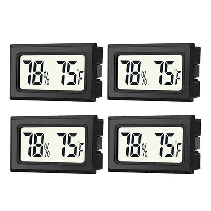 JEDEW 4 Pack Mini Digital Hygrometer Thermometer Gauge, Indoor Outdoor by JEDEW