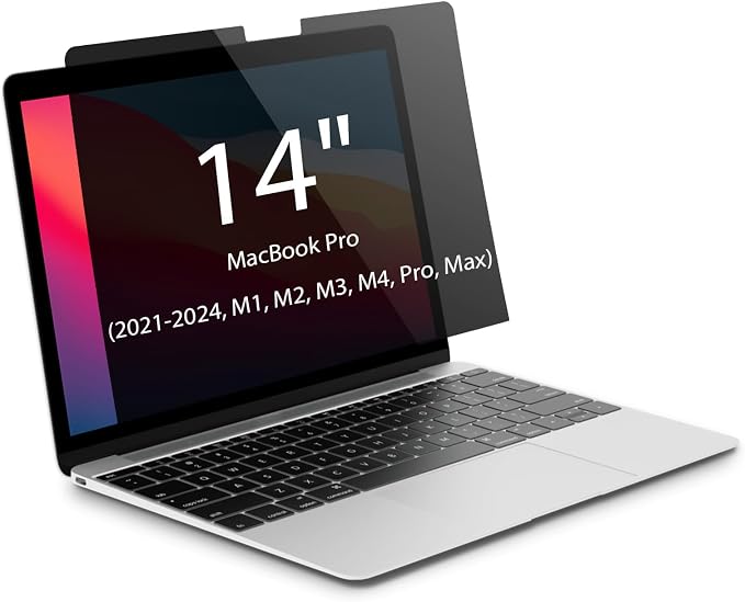 Magnetic Privacy Screen for MacBook Pro 14 inch, Detachable Screen Protector by Unknown