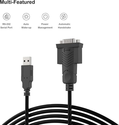 BENFEI USB to Serial Adapter, 6 Feet USB to RS-232 Male DB9 Serial Cable - Image 5