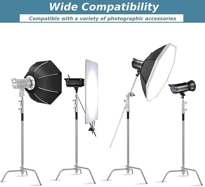 Heavy Duty C Stand with Boom Arm, Stainless Steel Heavy Duty Photography Light - Image 6