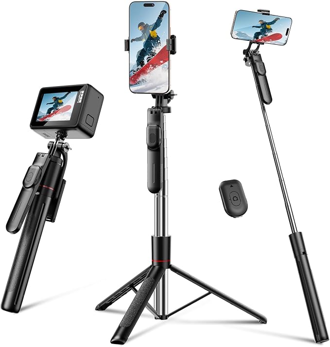 Takerers 67" Cell Phone Tripod Stand & Selfie Stick by Takerers