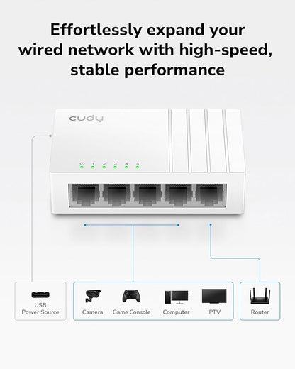 Cudy GS105U 5 Port Gigabit Ethernet Switch - Image 3