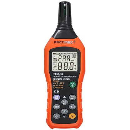 Protmex PT6508 Temperature Humidity Meter, Digital Thermometer Hygrometer by Protmex
