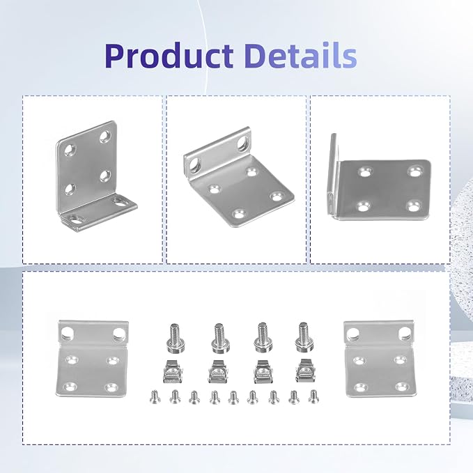 Rack Mount Kit for Ubiquiti Switch, 1U Rack Ears for Ubiquiti 16/24/48 Series - Image 6