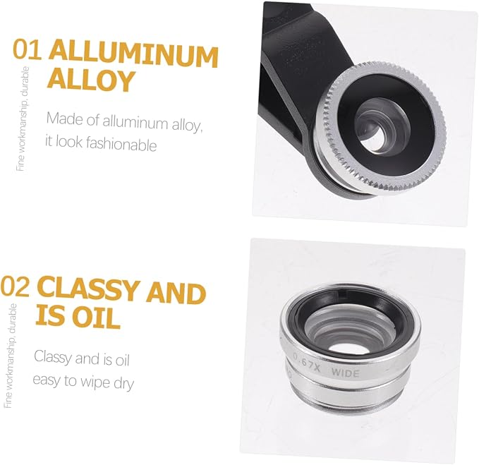 Portable Cell Phone Camera Lens Super Wide Angle Lens Macro Lens Fisheye Lens - Image 2