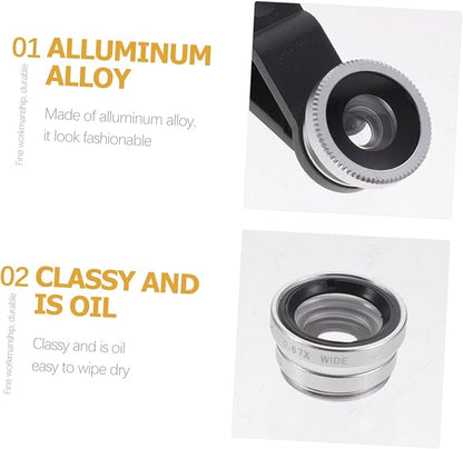 Portable Cell Phone Camera Lens Super Wide Angle Lens Macro Lens Fisheye Lens - Image 2