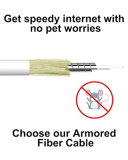 SC/APC to SC/APC Fiber Patch Cable 15M, Armored Single Mode Fiber Cable White - Image 3
