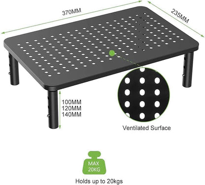 Bracwiser Monitor Stand Riser, 3 Level Height Adjustable Desktop monitor stand - Image 4