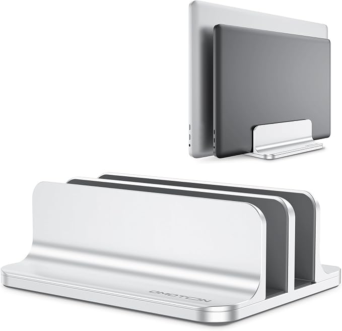 OMOTON Vertical Laptop Stand, Double Desktop Stand Holder by OMOTON