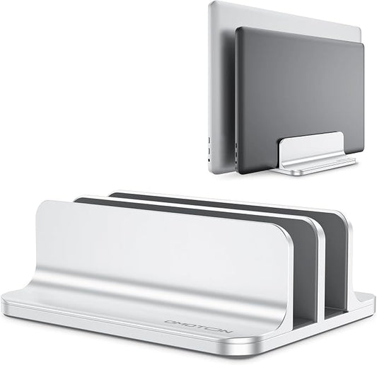 OMOTON Vertical Laptop Stand, Double Desktop Stand Holder by OMOTON