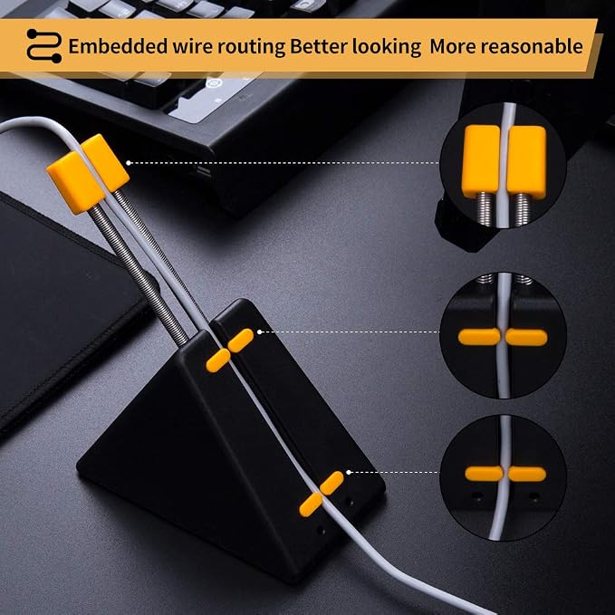 Hotline Games Mouse Bungee, Mouse Cord Clip Cord Management System Fixer Holder - Image 3