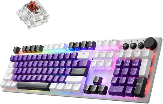iRocks K74R Wireless RGB Illuminated Mechanical Gaming Keyboard, Hot-Swappable by i-rocks