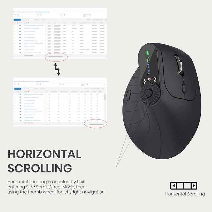 Vertical Ergonomic Mouse 2.4G Wireless BT Task Window Switching and Horizontal - Image 5