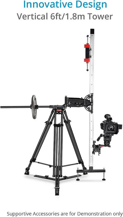 Proaim Cambird Pro 4-in-1 Gear. 6ft Video Camera Slider. Portable Mini Jib. - Image 5