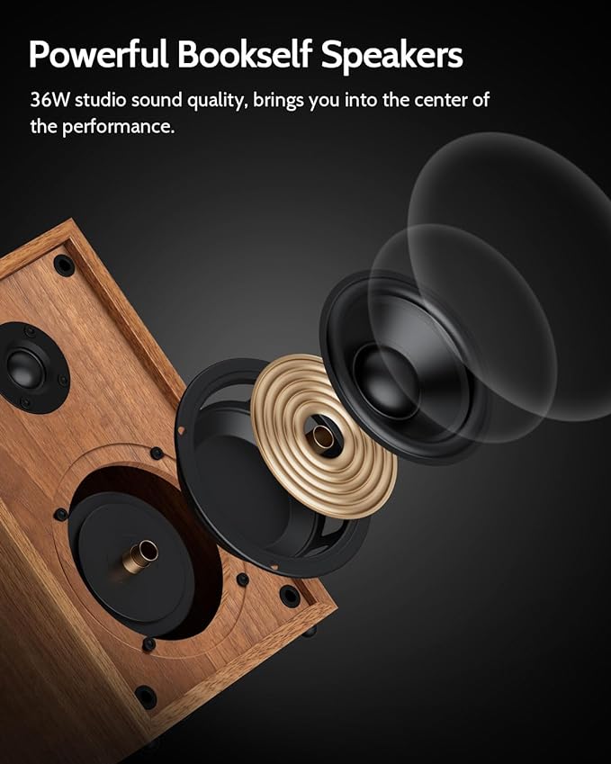 1 by ONE Bluetooth Turntable HiFi System - Image 4