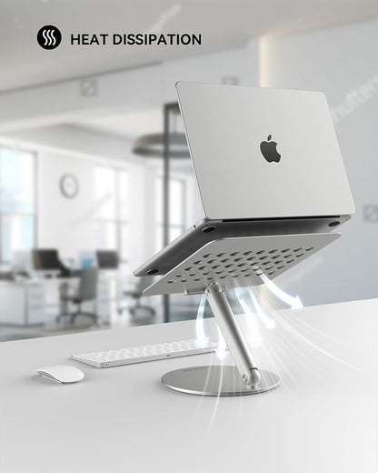 LULULOOK Laptop Stand for Desk 2025, 360 Rotating Adjustable Laptop Riser - Image 4