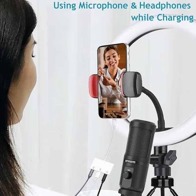 iPhone Microphone Adapter for Live-Streaming Lightening to Microphone & 3.5mm - Image 3