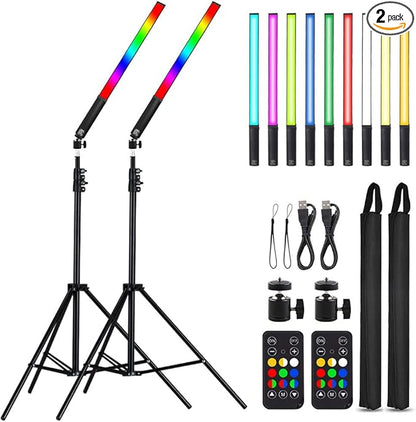LED Light Sticks RGB Light Wand, Photography Light Stick LED Video Lighting Kit by ITOTIN