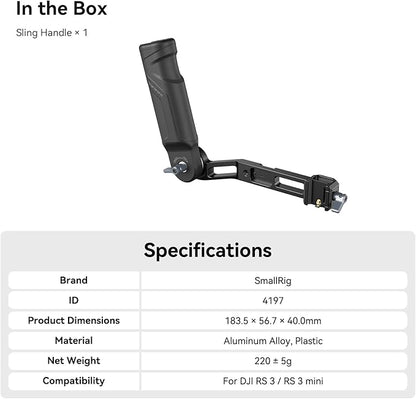 SmallRig Plastic Lightweight Adjustable Handle Sling Handgrip Only - Image 7