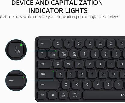 Rapoo 9010M Multi-Device Keyboard and Mouse Combo, 2.4GHz/Bluetooth 5.0/4.0 - Image 7