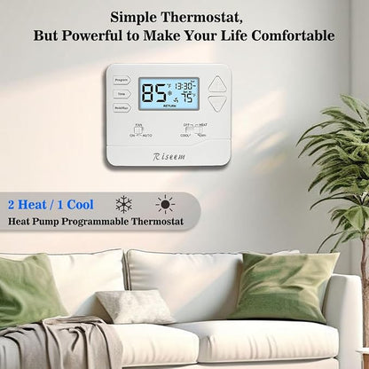 Thermostat for Heat Pump, Programmable Thermostat for House, Single-Stage - Image 7