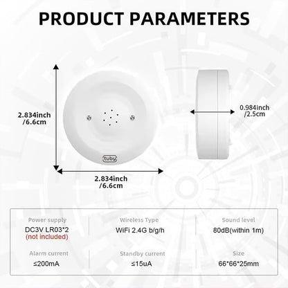 TUBY WiFi Water Leak Detector – No Hub Required, Easy Installation Smart Sensor - Image 9