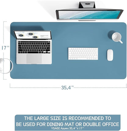 YSAGi Non-Slip Leather Desk Pad L Size, Waterproof Laptop Computer Desk - Image 7