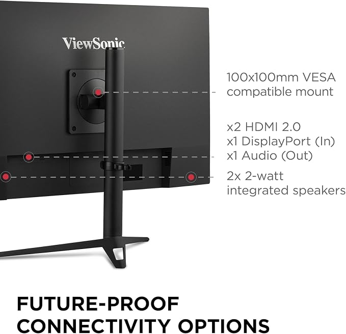 ViewSonic VX2728J-2K 27 Inch Gaming Monitor 1440p 180hz 0.5ms IPS w/FreeSync - Image 5