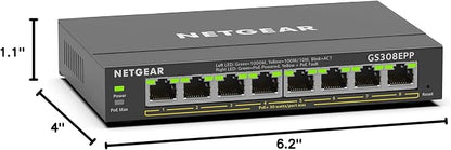 NETGEAR 8 Port PoE Gigabit Ethernet Easy Smart Managed Essentials Switch - - Image 7