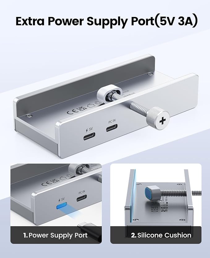 ORICO USB Hub 3.0, Clamp USB Hub - Image 4