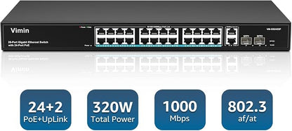 VIMIN 28 Port Gigabit PoE Switch - Image 9