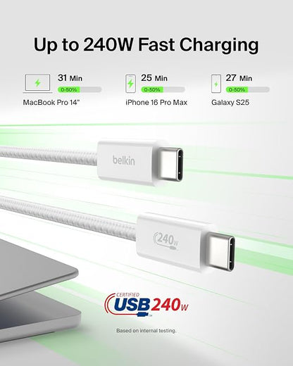 Belkin USB C to USB C Cable, 240W - Image 2
