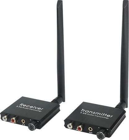 5.8GHz Wireless Audio Transmitter Receiver, 164Ft/50M Long Range 18ms Low by Unknown