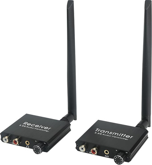 5.8GHz Wireless Audio Transmitter Receiver, 164Ft/50M Long Range 18ms Low by Unknown