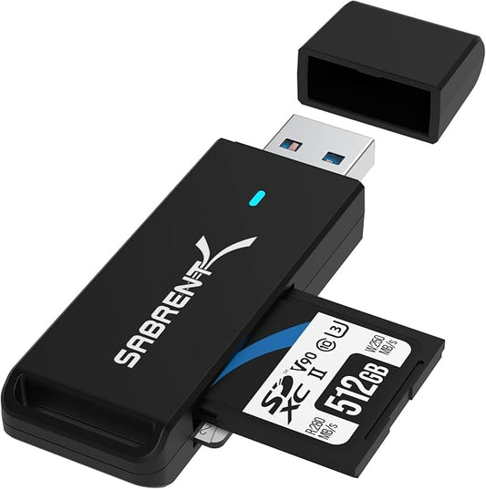SABRENT USB 3.0 Micro SD and SD Card Reader by SABRENT