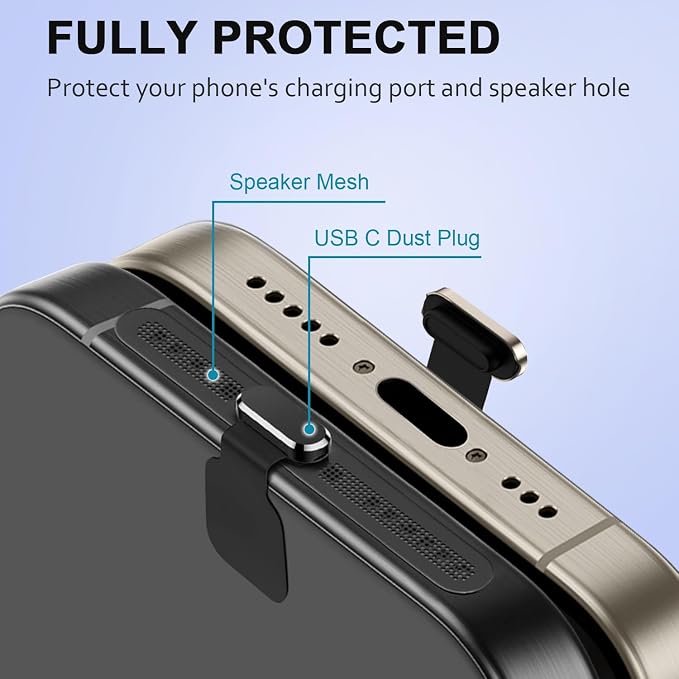 6 Pack USB C Dust Plug, Anti-Lost USB C Plug Cover USB C Charging Port - Image 2