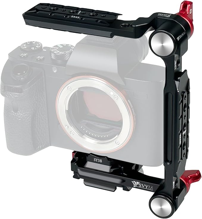 SY38 Camera Quick Release Foldable Half Cage, Camera Cage Compatible by Unknown