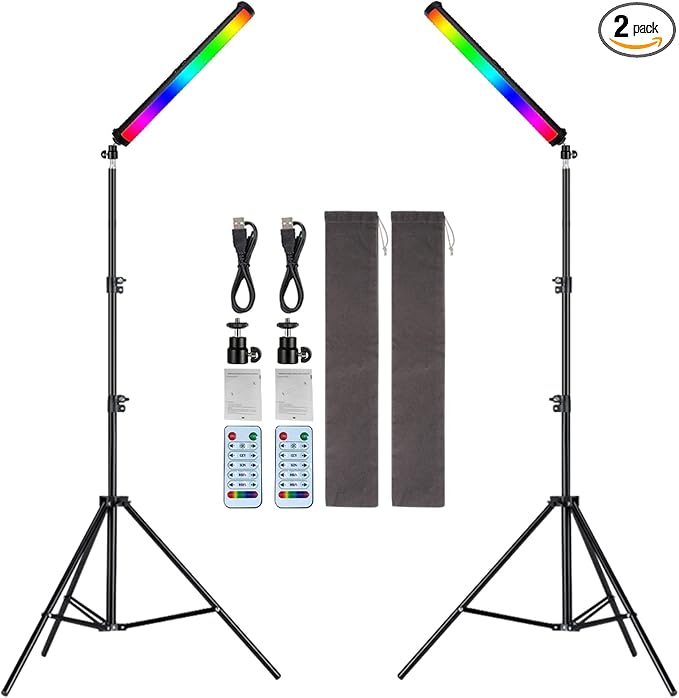 RGB Photography Light Wand Stick, 360° Full Color Portable LED Lighting Wand by ITOTIN