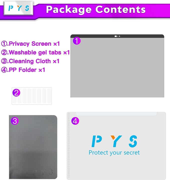 PYS Privacy Screen for MacBook Pro 13.3 Inch Laptop – Magnetic Anti-Spy - Image 8