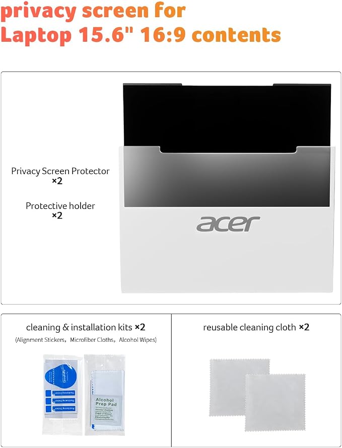 acer 2-Pack Laptop Privacy Screen - Image 7