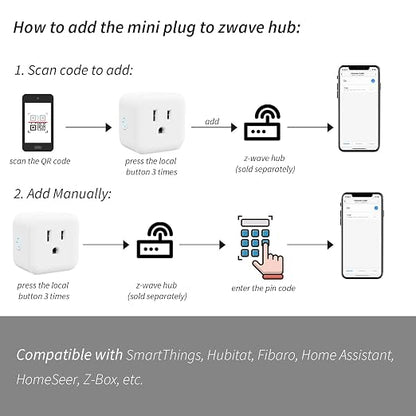 Minoston Zwave Plug Energy Monitor, 800 Series Zwave Outlet, Built-in Repeater - Image 6