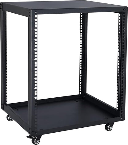 SC02 12U 19" Open Frame Network Server AV Gear Equipment Rack Mobile Storage by WikrOck