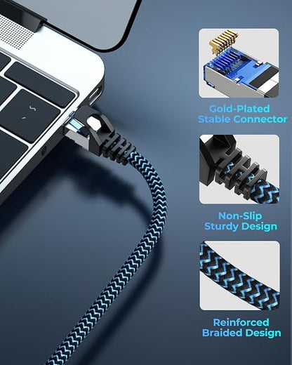 Cat8 Ethernet Cable 15 ft 5 Pack, High Speed 40Gbps 2000MHz, Compatible - Image 6