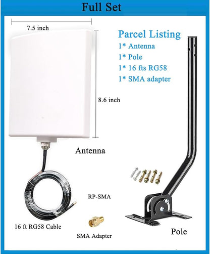 Long Range WiFi Antennas Outdoor Full Kit 2.4GHz 5GHz External Panel - Image 3