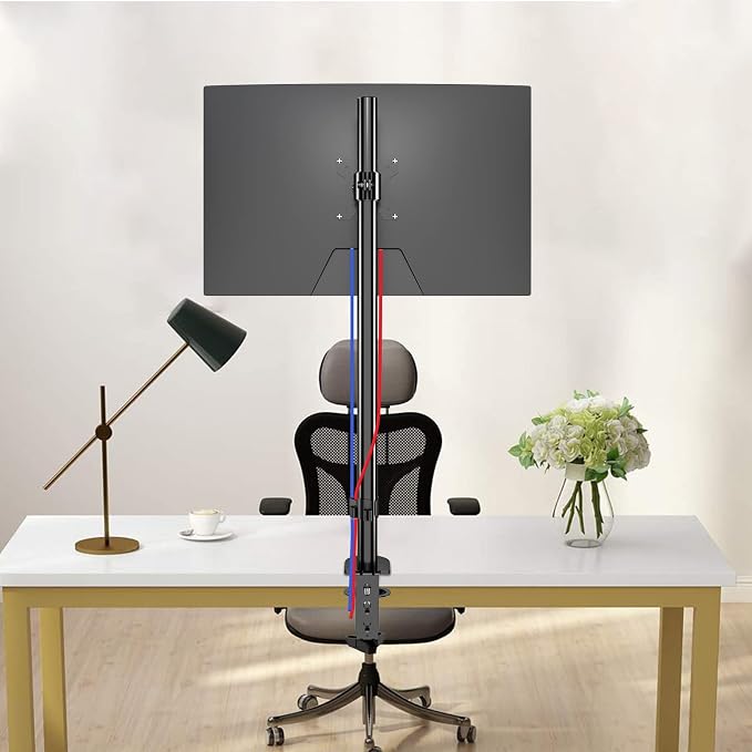 Pholiten Single Tall Monitor Stand, Extra Tall 31 Inch Monitor Mount, Fully - Image 6