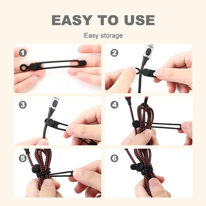 20pcs Data Cable Organizer, 2025 New Silicone Cable Ties Cable Management - Image 3
